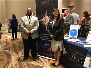 Dr. Louis Fletcher and Melissa Dashner with BRIGHT Presentation materials pic 